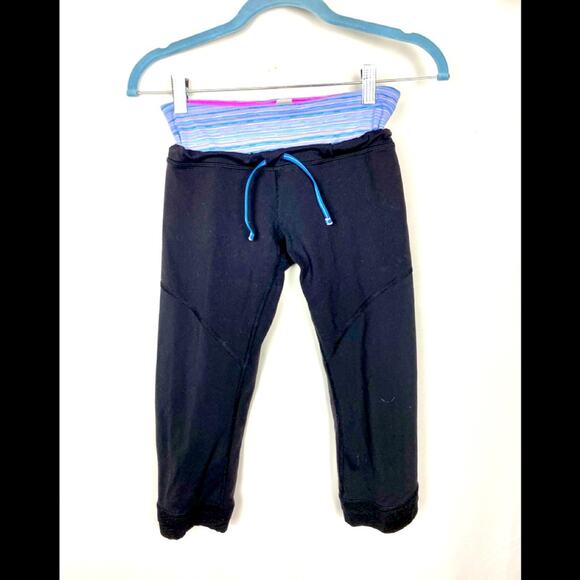 Ivivva by lululemon drawstring crop pant black 12 - Picture 1 of 6